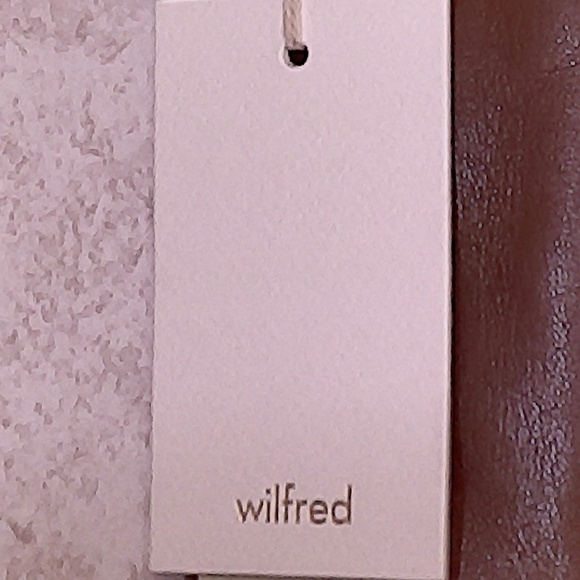 NWT Wilfred Melina Cognac Vegan Leather Pants, 5 Pocket, Size 6 - Picture 9 of 10